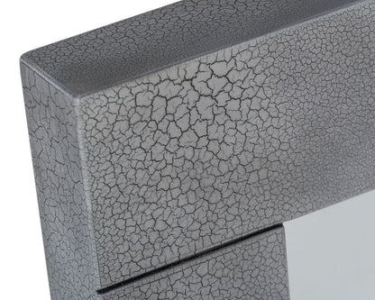 Modrest Buckley - Grey & Black Stainless Steel Bedroom Set