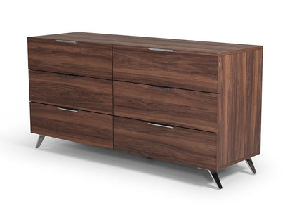 Nova Domus Brooklyn - Italian Modern Walnut Bed Set