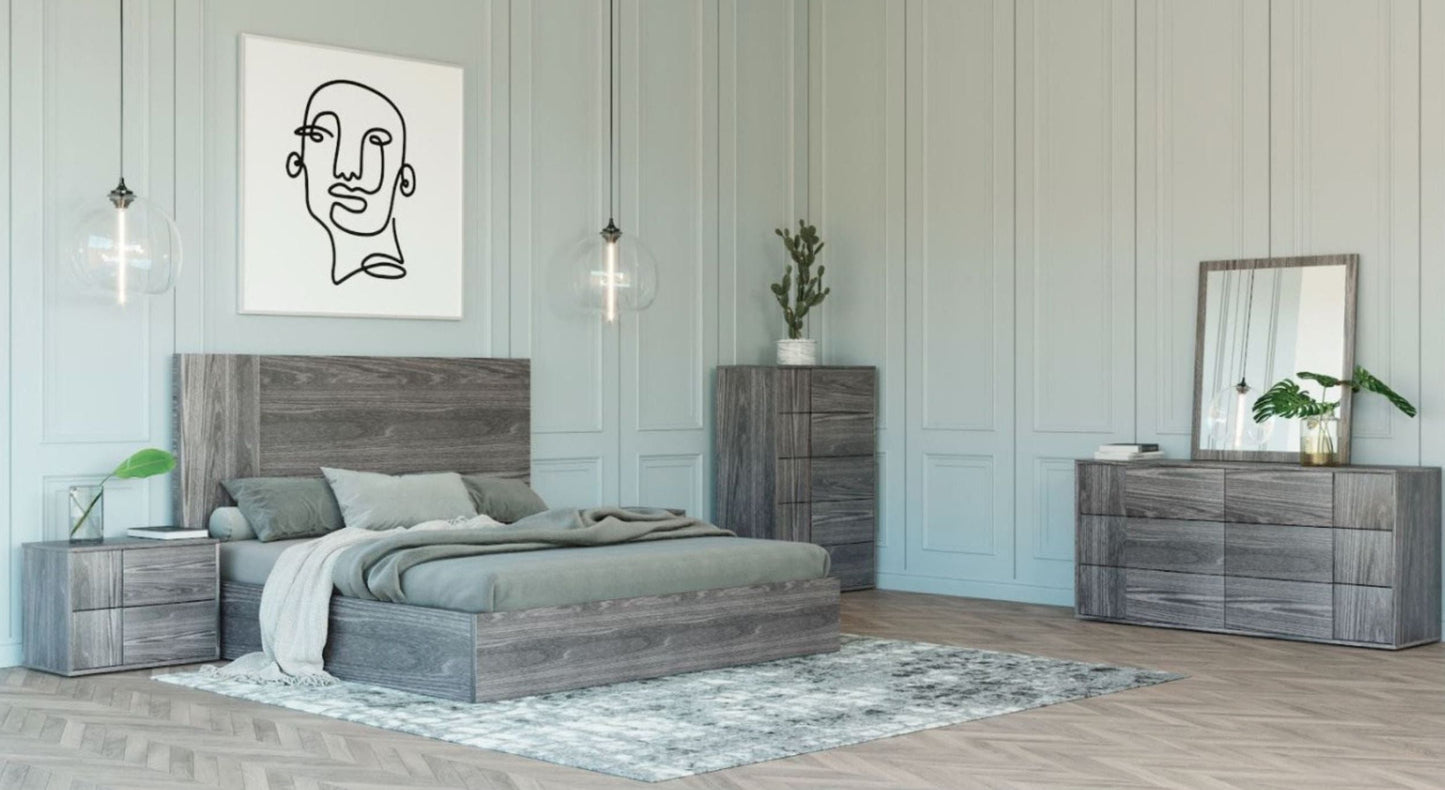 Nova Domus Asus - Italian Modern Elm Grey Bedroom Set