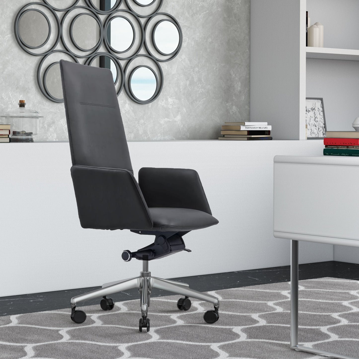 Modrest Tricia - Modern Black High Back Executive Office Chair