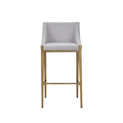 Modrest Fairview - Contemporary Grey + Brass Bar Stool