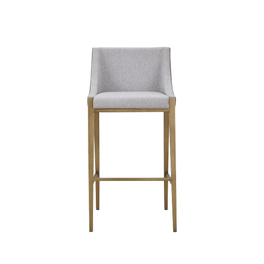 Modrest Fairview - Contemporary Grey + Brass Bar Stool