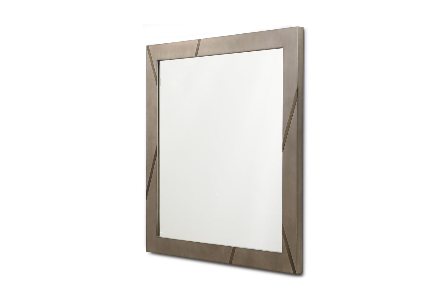 Modrest Nixa - Modern Beige Velvet + Brushed Bronze + Birch Bedroom Set