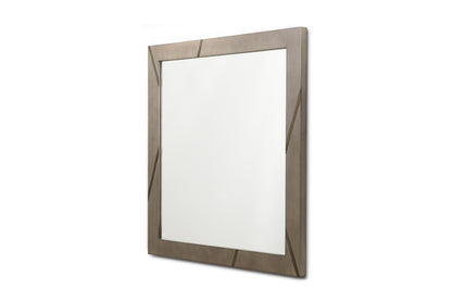 Modrest Nixa - Modern Beige Velvet + Brushed Bronze + Birch Bedroom Set