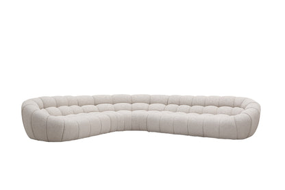 Divani Casa Yolonda - Modern Beige Curved Sectional Sofa