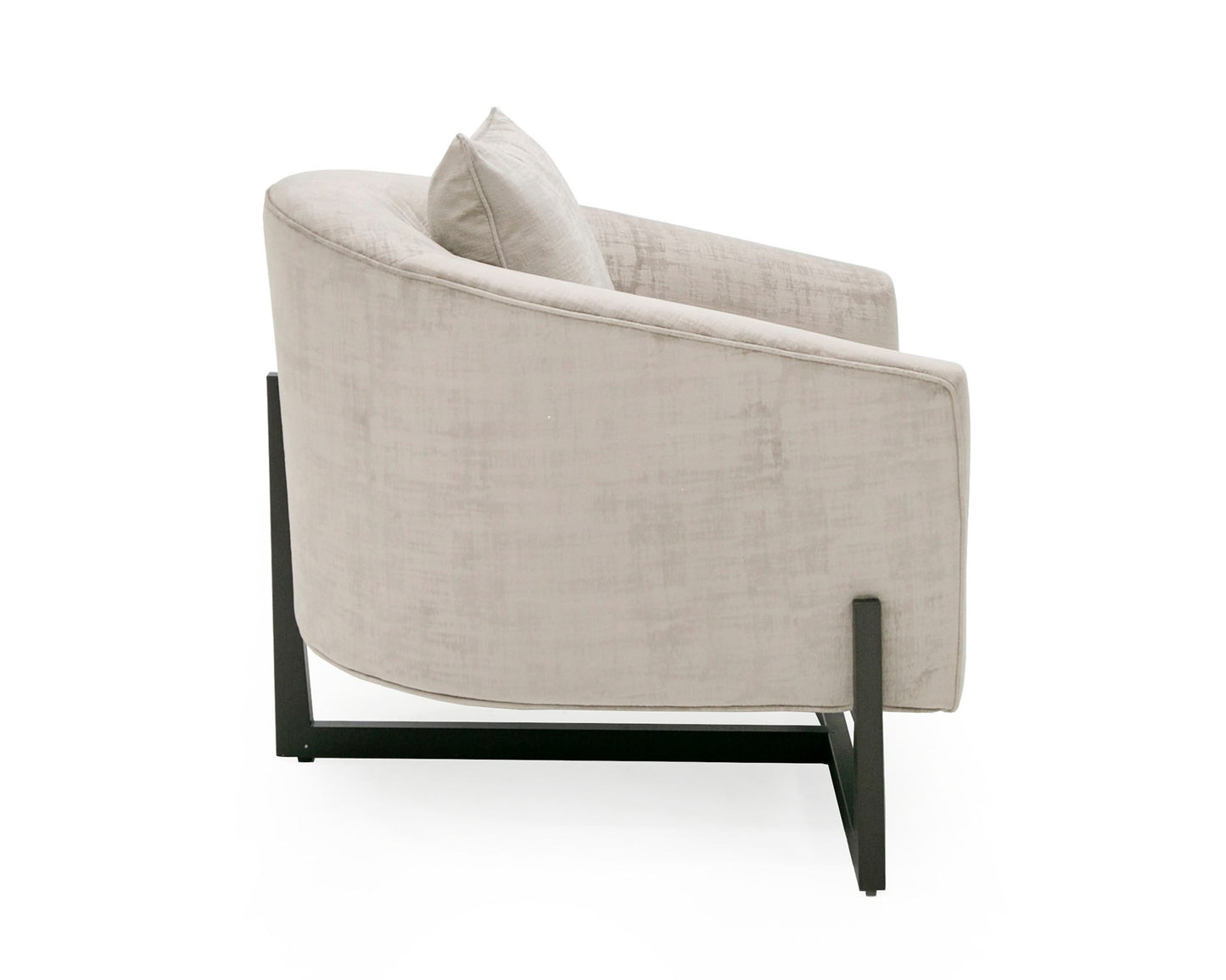 Modrest Forbis - Contemporary Grey Fabric Accent Chair