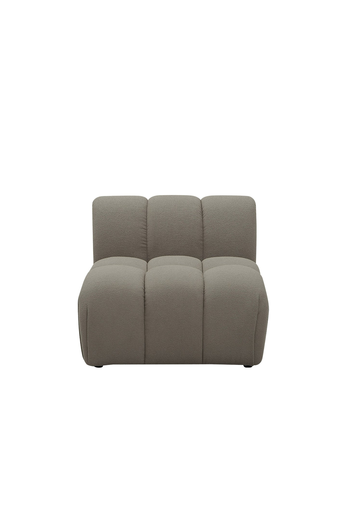 Divani Casa Juniper - Modern Grey Fabric Modular Armless Seat (Set of 5)