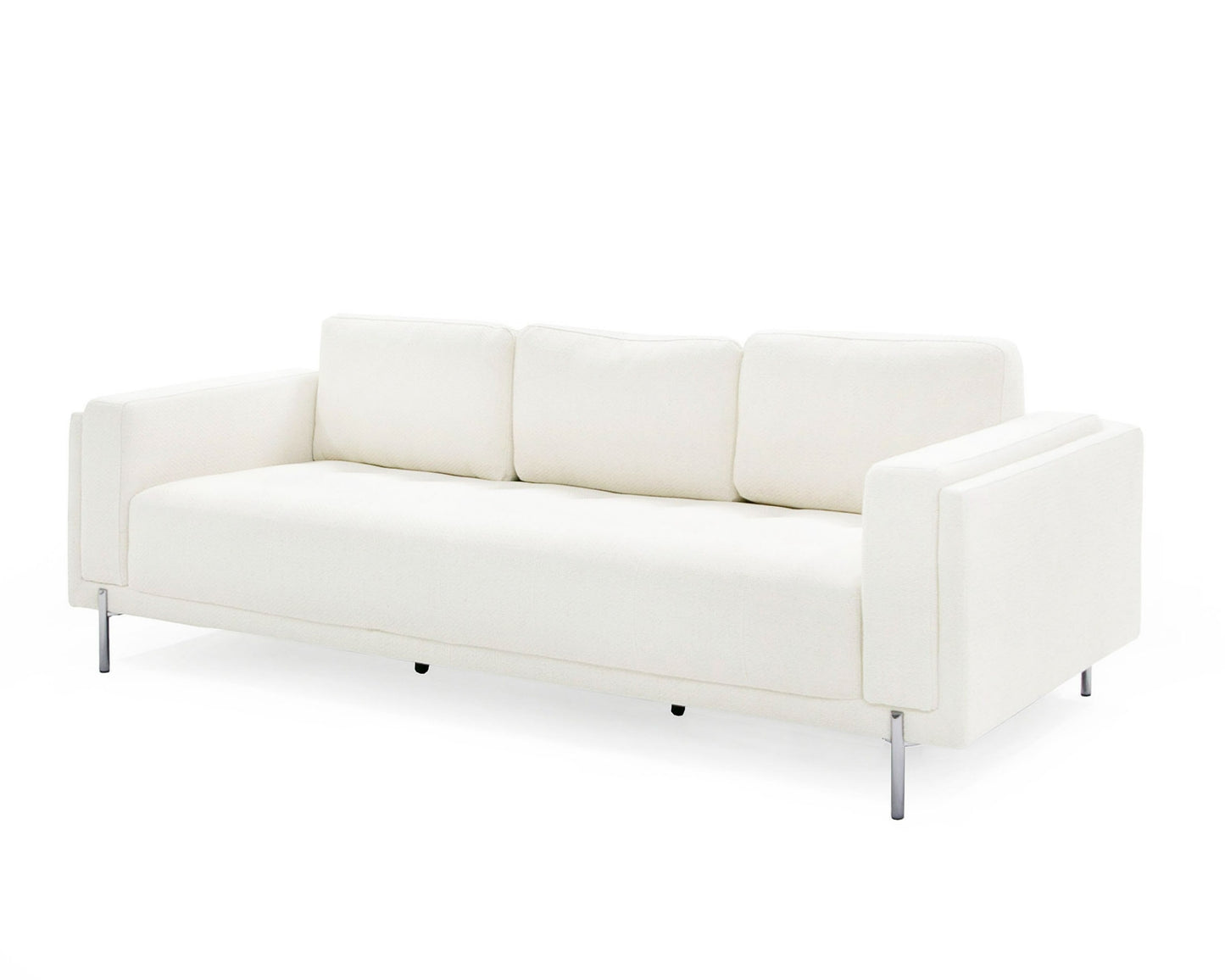Divani Casa Schmidt - Modern Off White Fabric Sofa + 2 Chairs