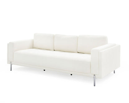 Divani Casa Schmidt - Modern Off White Fabric Sofa + 2 Chairs