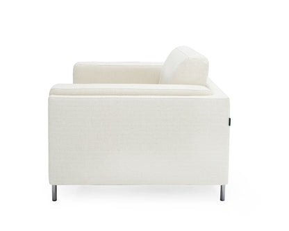 Divani Casa Schmidt - Modern Off White Fabric Chair