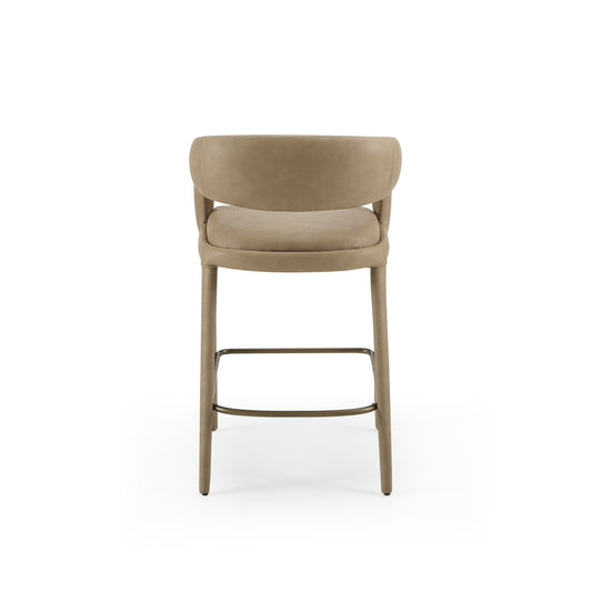 Modrest Faerron - Modern Tan Leatherette Counter Chair