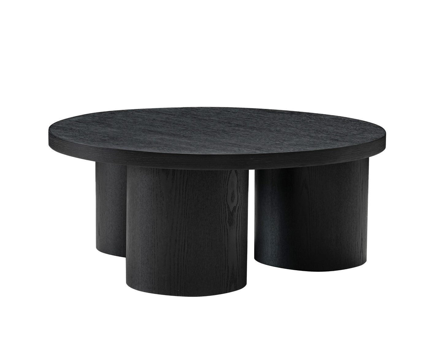 Modrest Babson - Modern Black Oak Round Coffee Table