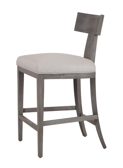 Modrest Fabien - Mid-Century Modern Beige Linen + Grey Wash Counter Chair