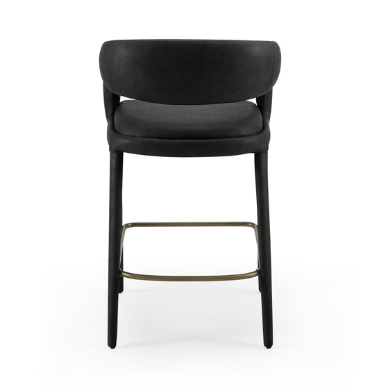Modrest Faerron - Modern Black Leatherette Counter Chair