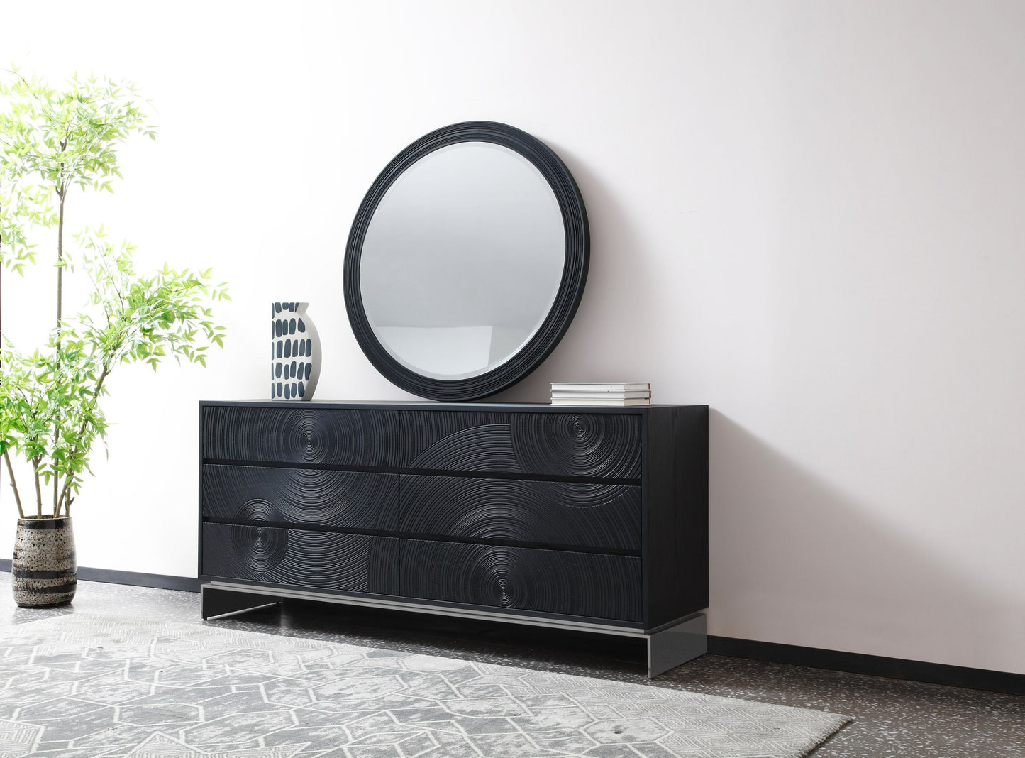 Lamod Cirque - Modern Black Ash Bedroom Set