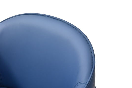 Modrest Calderon - Modern Blue & Beige Vegan Leather Counter Chair