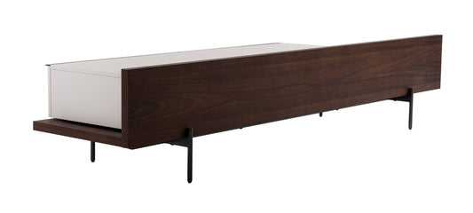 Modrest Colima - Modern Matte Beige + Walnut TV Stand
