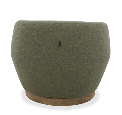 Divani Casa Agatha - Modern Hemp Fabric Swivel Accent Chair
