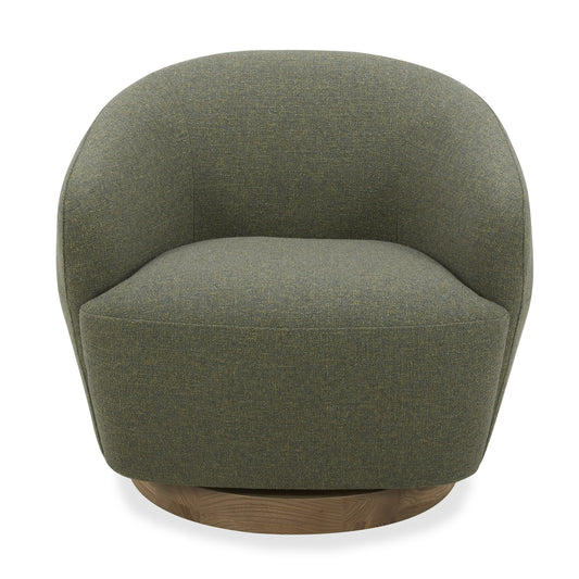 Divani Casa Agatha - Modern Hemp Fabric Swivel Accent Chair