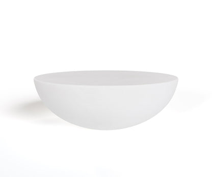Modrest Bronte - Modern White Concrete Round Coffee Table