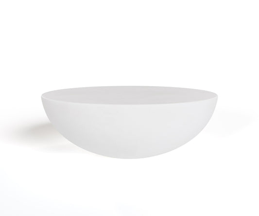 Modrest Bronte - Modern White Concrete Round Coffee Table