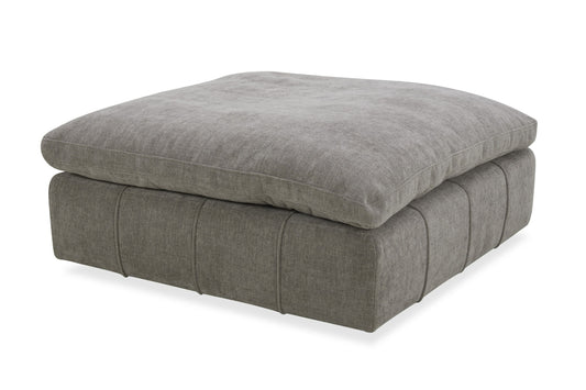 Divani Casa Vicki - Modern Grey Fabric Modular Sectional Sofa + Ottoman