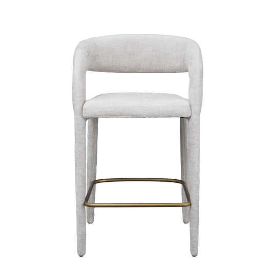 Modrest Faerron - Modern Light Grey Fabric Counter Chair