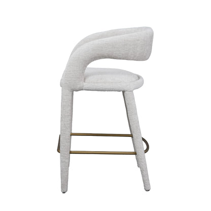 Modrest Faerron - Modern Light Grey Fabric Counter Chair