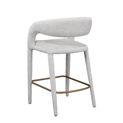 Modrest Faerron - Modern Light Grey Fabric Counter Chair