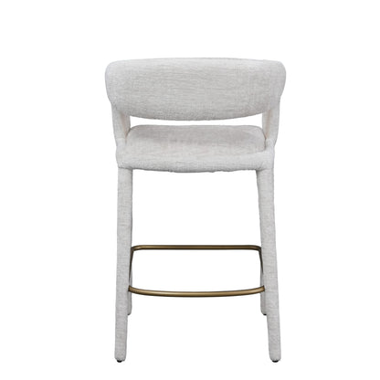 Modrest Faerron - Modern Light Grey Fabric Counter Chair