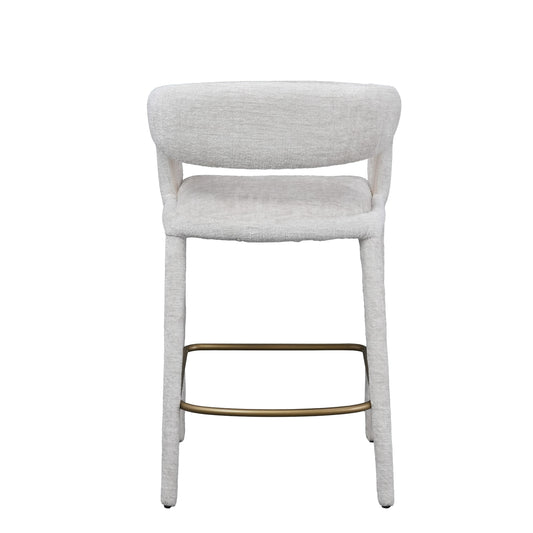 Modrest Faerron - Modern Light Grey Fabric Counter Chair