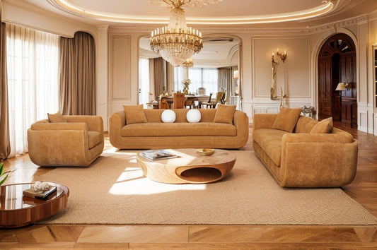 Divani Casa Tiene - Modern Orange Fabric Chair