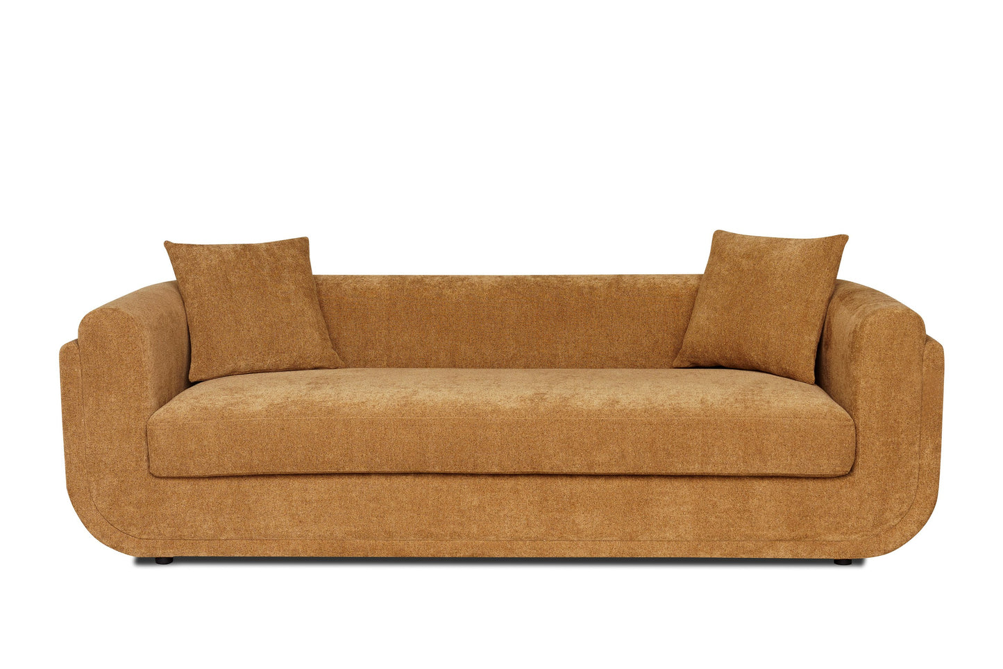 Divani Casa Tiene - Modern Orange Fabric Sofa Set