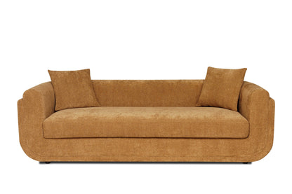 Divani Casa Tiene - Modern Orange Fabric Sofa Set