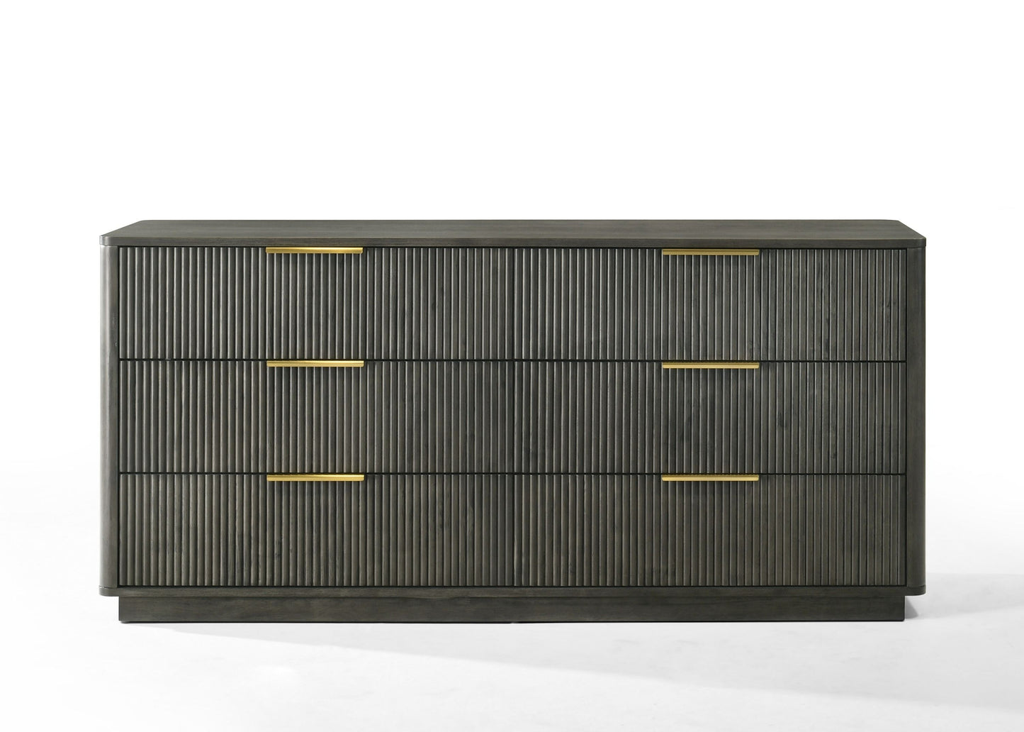 Nova Domus Santa Barbara + Santa Monica - Modern Grey Fabric + Grey Wash Bedroom Set