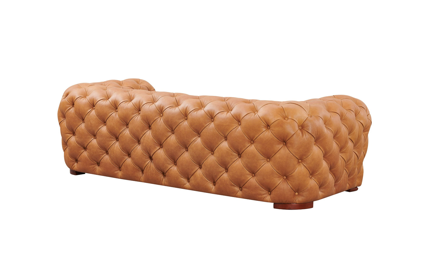 Divani Casa Dexter - Transitional Camel Full Italian Leather Sofa