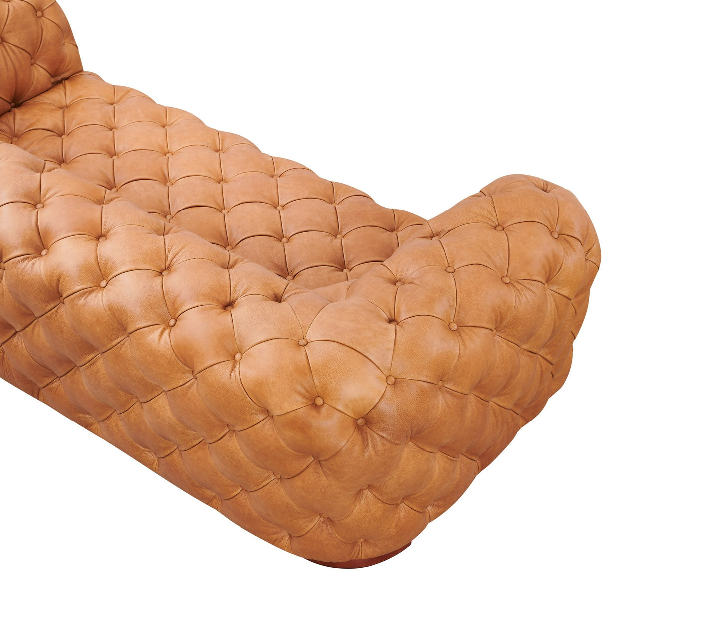 Divani Casa Dexter - Transitional Camel Full Italian Leather Sofa