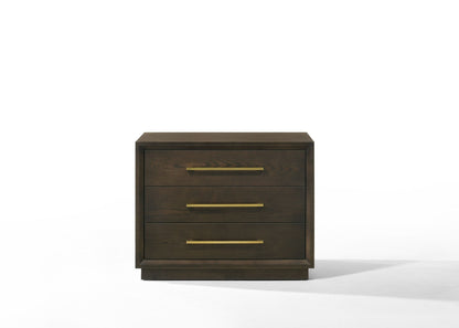 Modrest Manhattan - Contemporary Canopy Brown Oak Bedroom Set