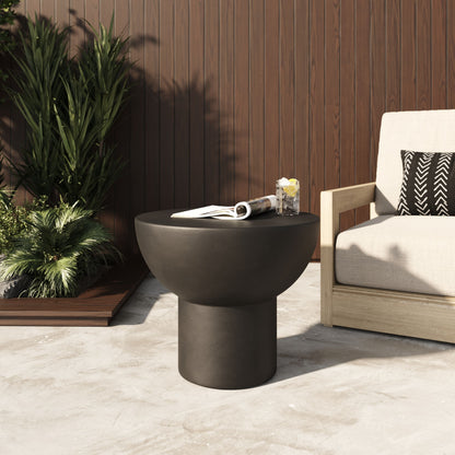 Modrest Fate - Modern Black Concrete End Table