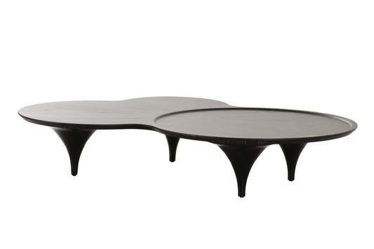 Modrest Beulah - Modern Free Form Black Ash Coffee Table