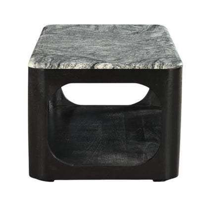 Modrest Marco - Modern Black & White Granite Coffee Table