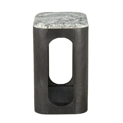 Modrest Marco - Modern Black & White Granite End Table