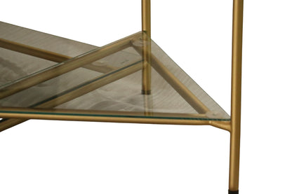 Modrest Mosk - Modern Marble + Glass + Brass Coffee Table