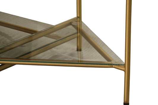 Modrest Mosk - Modern Marble + Glass + Brass Coffee Table