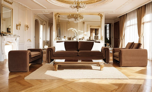 Divani Casa Bentley - Modern Brown Velvet Chair