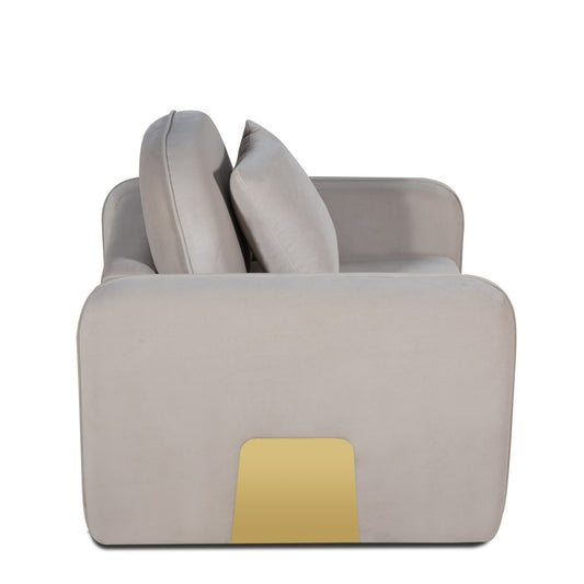 Divani Casa Gaston - Modern Taupe Velvet Chair