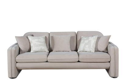 Divani Casa Gaston - Modern Taupe Velvet Sofa Set