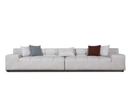 Divani Casa Rhonda - Modern Beige Fabric Modular Sectional Sofa