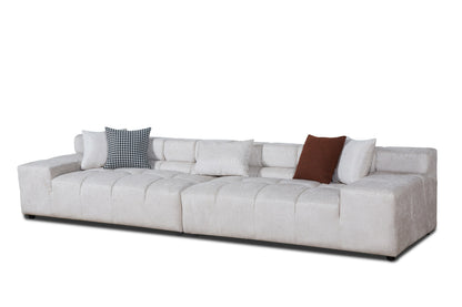 Divani Casa Rhonda - Modern Beige Fabric Modular Sectional Sofa