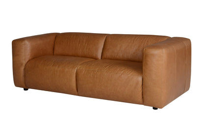 Divani Casa Atka - Modern Brown Leather Sofa